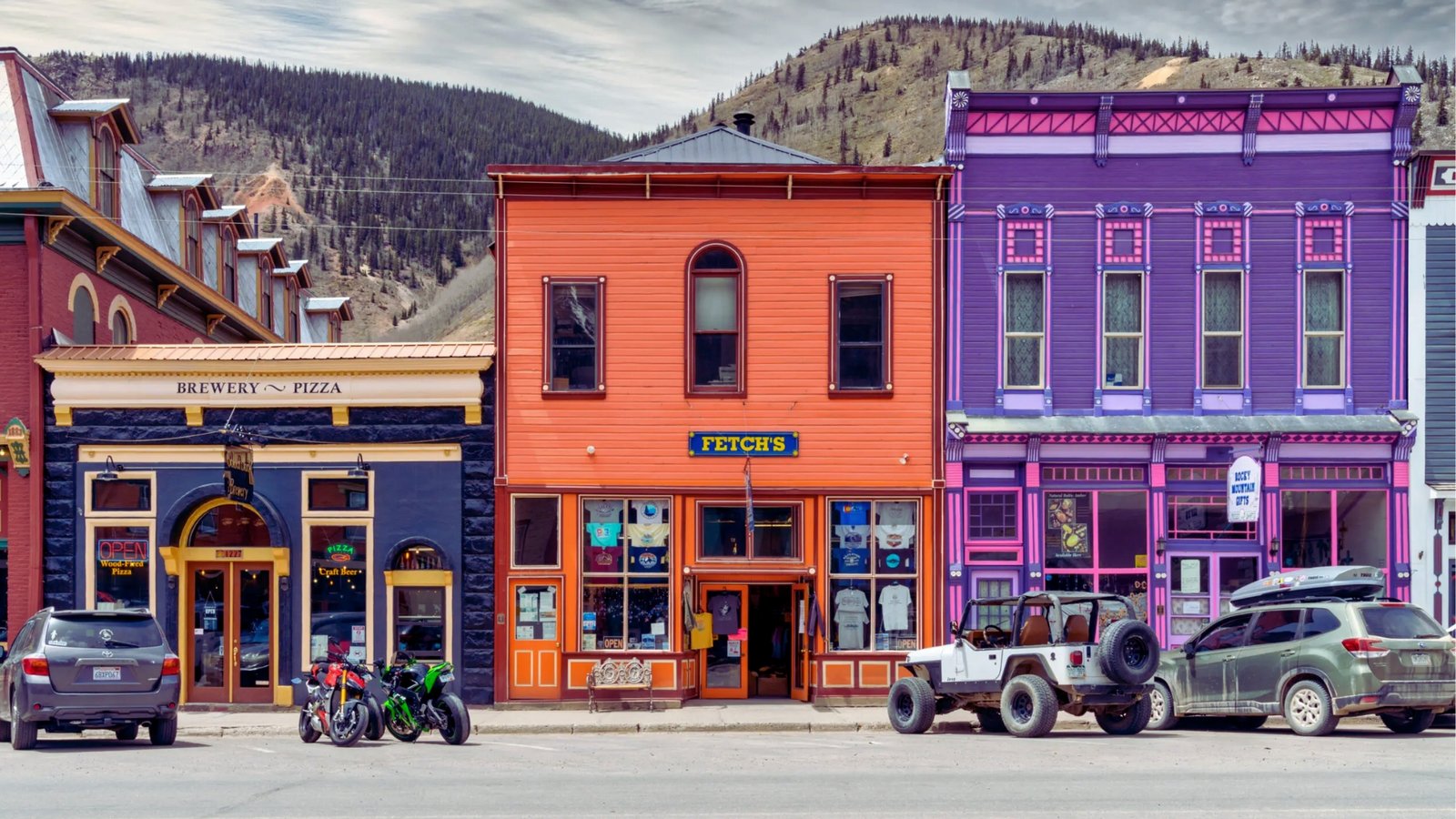  A picturesque landscape featuring Colorado's best small towns, emphasizing their quaint streets and vibrant surroundings.